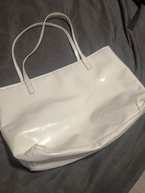 Paco Rabanne White Patent Tote Bag